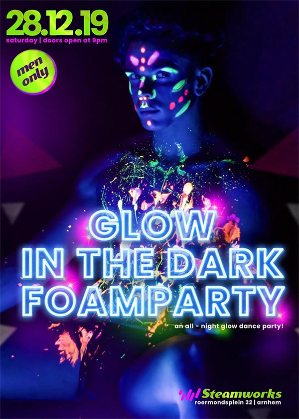 foamparty glow in the dark